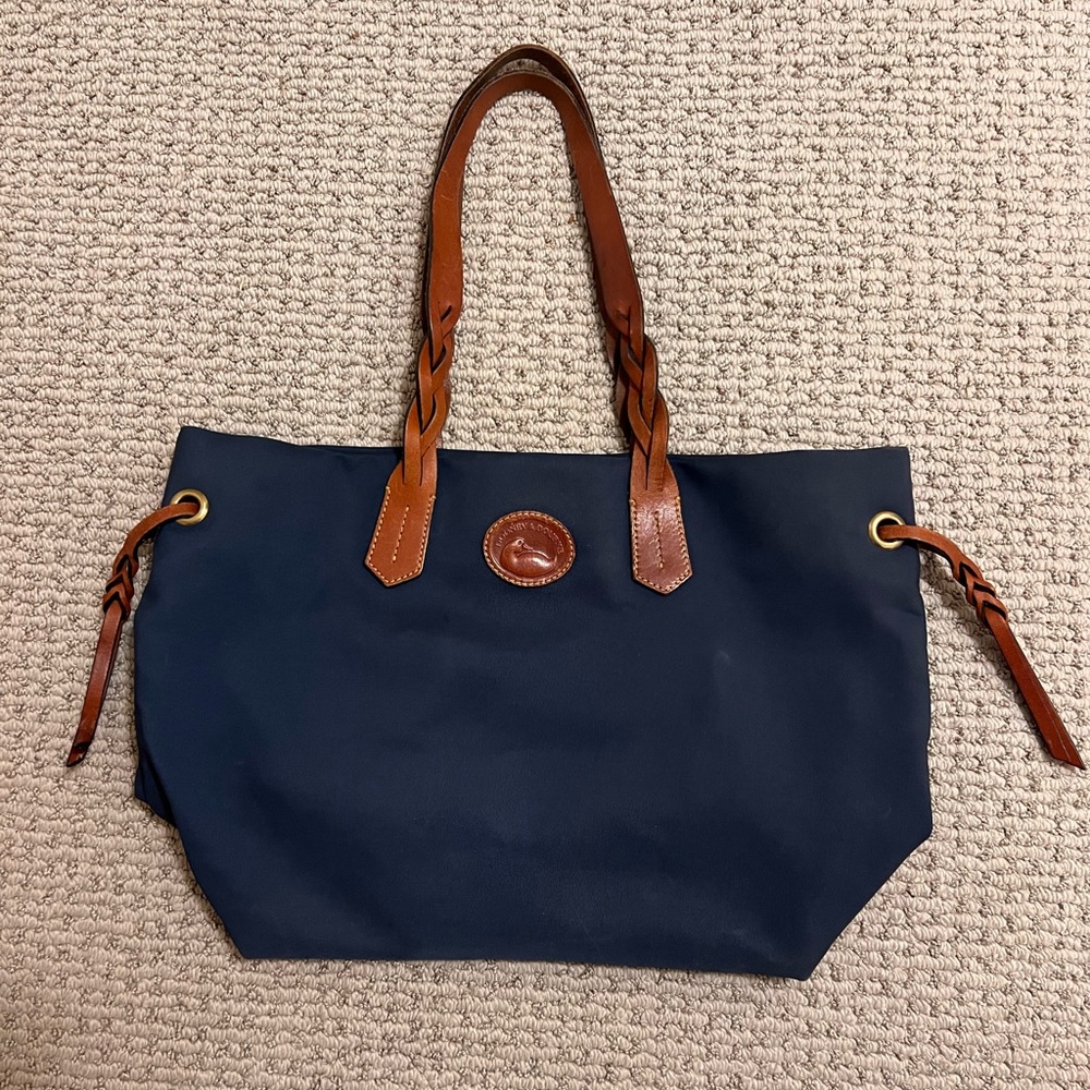 Dooney & Bourke Navy Bag with Leather handles